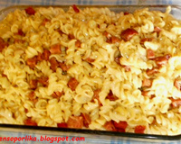 Macarrão com molho de maracujá e calabresa