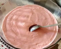 Danone caseiro de morango