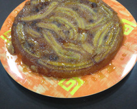 Bolo de banana e aveia caramelado