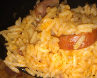 Arroz com calabresa
