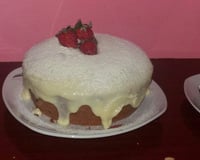 Bolo vulcão de leite ninho