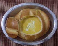 Sopa de abóbora com gorgonzola