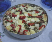 Torta de brócolis com ricota e bacon