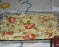 Pizza de pão de forma cremosa