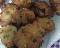 Bolinho de arroz com espinafre