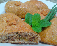 Pastel de farinha integral assado