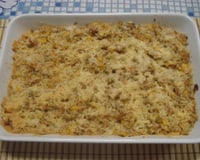 Arroz de forno com atum e legumes