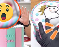 Menino ou menina? Não consigo parar de assistir esse vídeo: confeiteiro faz cesariana em bolo para descobrir sexo de bebê; aprenda como fazer