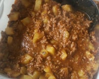 Carne moída com batata
