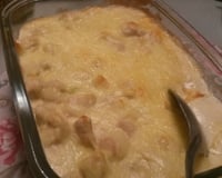 Frango cremoso com alho poró