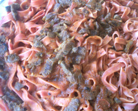 Macarrão com beterraba do Marcelo