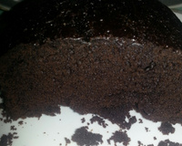 Bolo de chocolate na maquina de pão