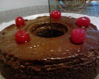 Bolo pudim de chocolate