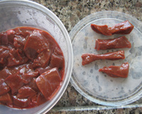 Fígado acebolado de porção