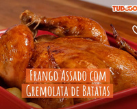 Frango assado com gremolata de batatas
