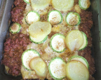 Abobrinha com carne moída no forno