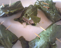 Charuto de couve com carne moída