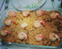 Risoto de camarão e mexilhão