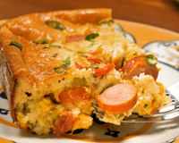 Torta de salsicha de liquidificador