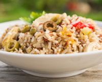 Salada de arroz integral