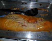 Pão de cebola e calabresa