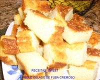 Bolo gelado de fubá cremoso