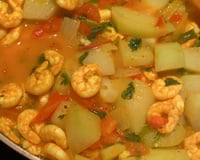 Camarão com chuchu prático