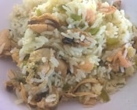 Arroz com mexilhão