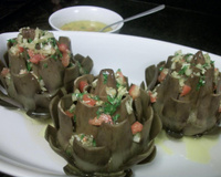 Alcachofra com molho