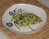 Omelete de folhas de nabo