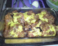 Frango assado com creme de cebola e maionese