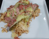 Batata de forno com frango rápida