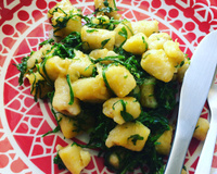 Nhoque de banana da terra sem lactose e glúten