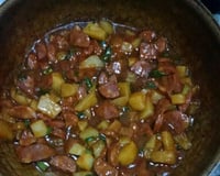 Linguiça calabresa com batata