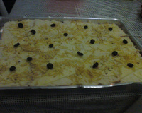 Torta de pão assada