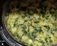 Omelete de forno com espinafre