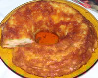 Pudim assado de pão francês