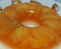 Sobremesa deliciosa de pêssego