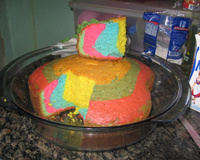 Bolo arco-íris