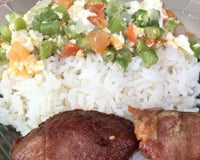 Vagem com ovos e tomates