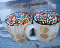 Bolo de chocolate na caneca