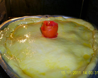 Torta de frango com massa de pão