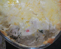 Torta de pão de forma quente