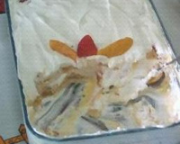 Pavê de morangos com mousse de maracujá e chantilly