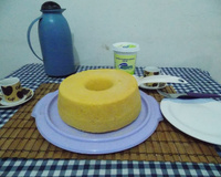 Bolo de fubá com leite de coco