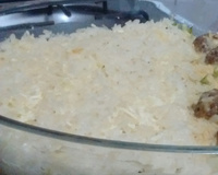 Arroz de forno ao molho branco