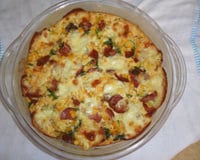 Torta de milho com bacon