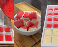 Essa bala cremosa de morango caseira é perfeita para o Dia das Crianças, só precisa de 3 ingredientes e uma forminha de gelo para ficar uma delícia