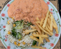 Camarão com requeijão