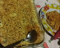 Macarrão com frango na panela de pressão